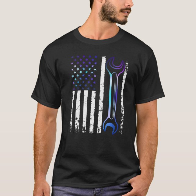T-shirt Auto Repairman Car (Devant)