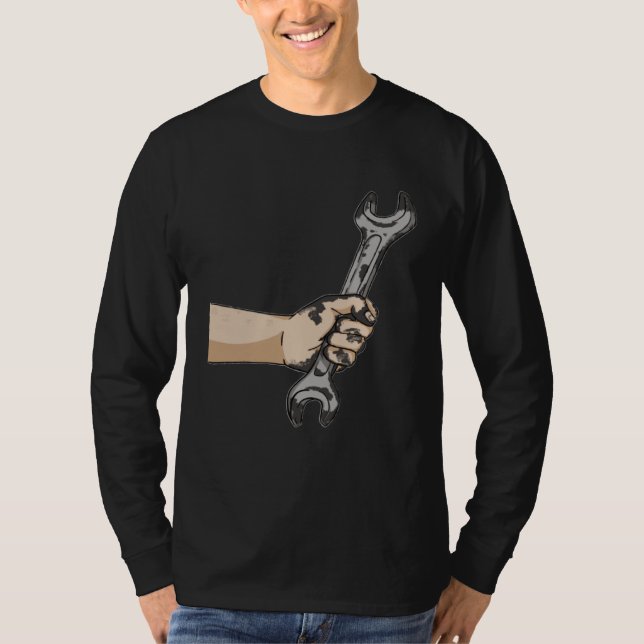 T-shirt Auto Wrench Workshop  Garage Car Mechanic (Devant)