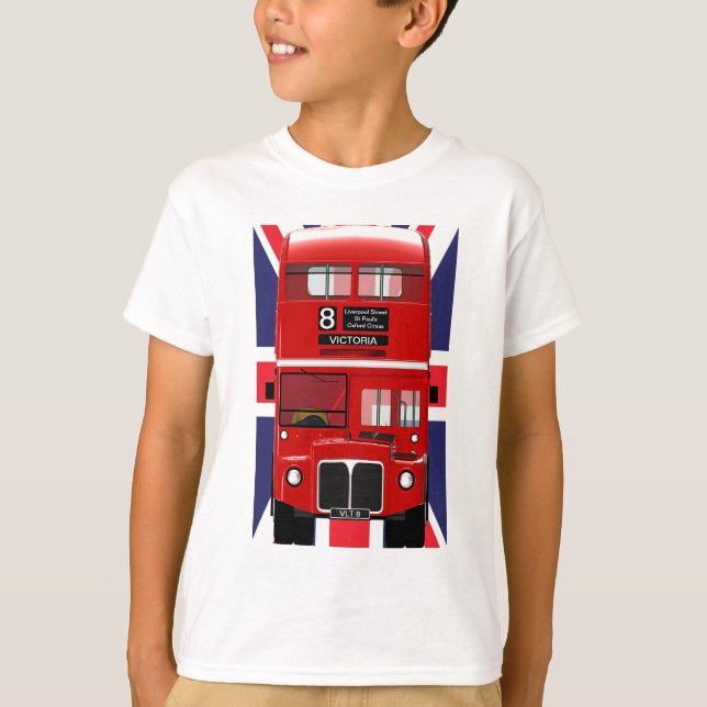 T-shirt Autobus de Londres avec Union Jack (Devant)