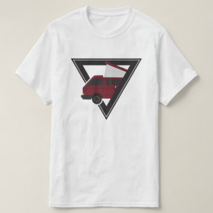 T-shirt autobus marron de triangle