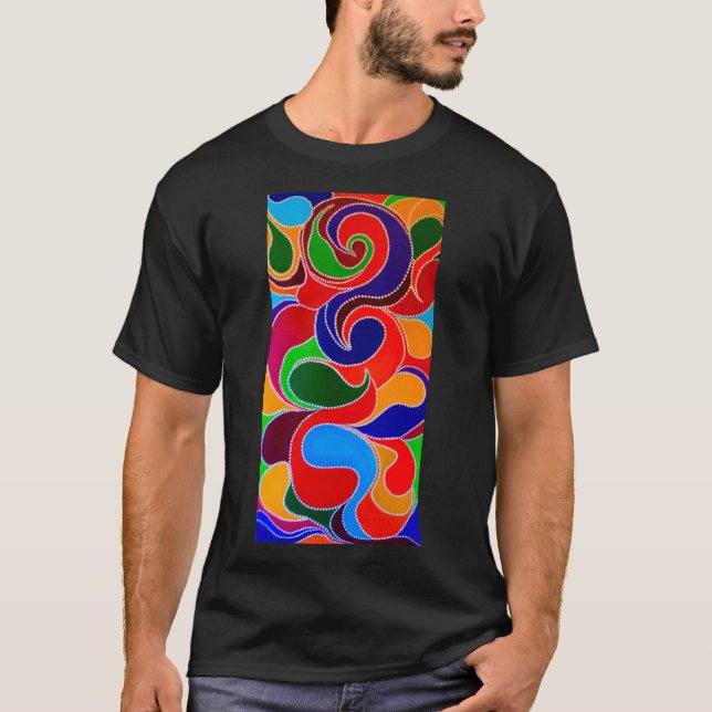 T-shirt Autochtone australien Rainbow Dreamtime Mans T-S (Devant)