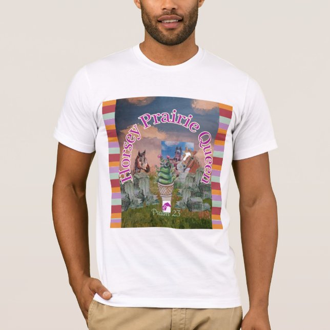T-shirt autocollant carré de la reine des prairies de hors (Devant)