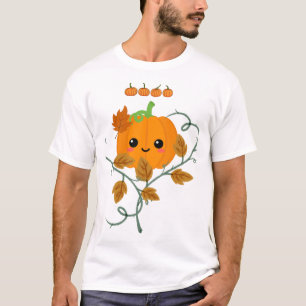 T-shirt Autocollant citrouille et vignes