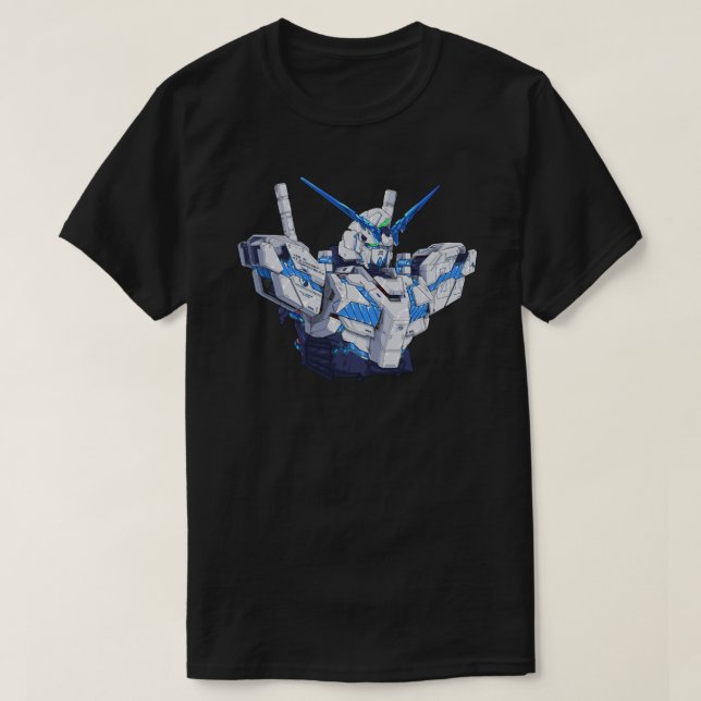 T-shirt Autocollant de perfectibilité (bleu) RX-0 Unicorn  (Design devant)