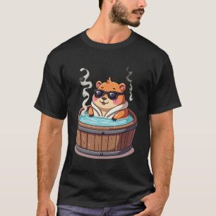 T-shirt Autocollant de relaxation dans un jacuzzi de capyb
