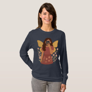 T-shirt Autocollant esthétique de selfie de fille fée