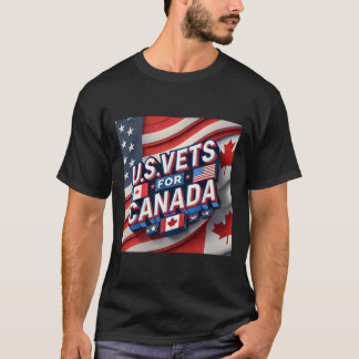 T-shirt Autocollant U.s. Vets For Canada Brothers In Arms 