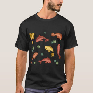 T-shirt Autocollants de nénuphars de carpes koï