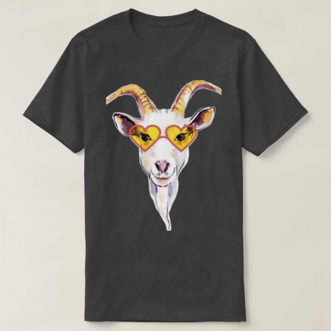 T-shirt autocollants tendance à la tête de chèvre (Design devant)