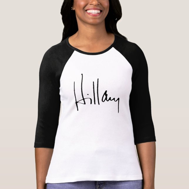 T-SHIRT AUTOGRAPHE DE HILLARY CLINTON (Devant)
