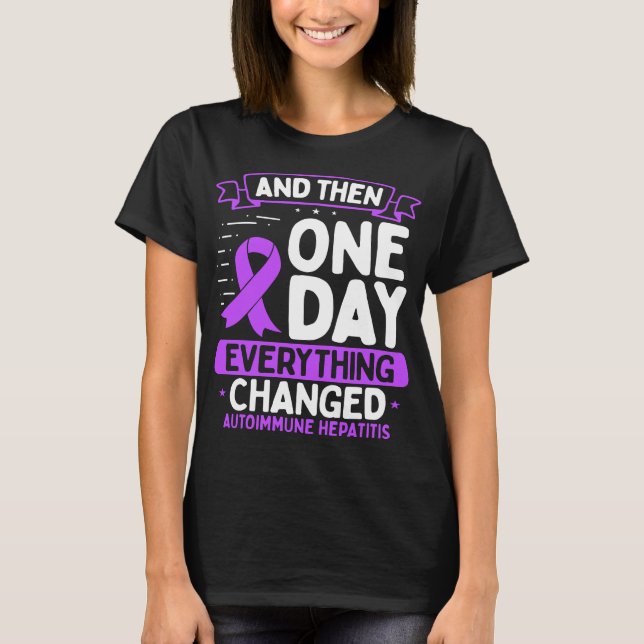 T-shirt Autoimmune Hepatitis Awareness  Warrior Ribbon (Devant)