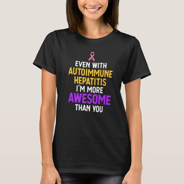 T-shirt Autoimmune Hepatitis Survivor Warrior (Devant)