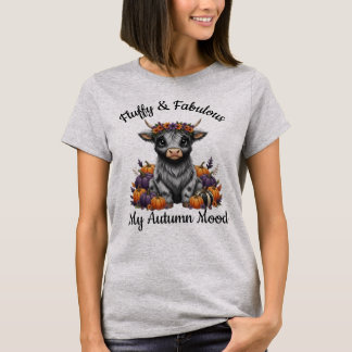 T-Shirt Automnal Humeur Mignonne Vache Highland &