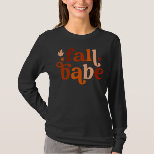 T-shirt Automne Babe automne laisse style Vintage amour Th
