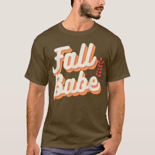 T-shirt Automne Bébé mou Automne Saison Chute Feuille Rétr
