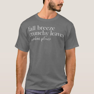 T-shirt Automne Breeze Crunchy Feuille Citrouilles S'il vo