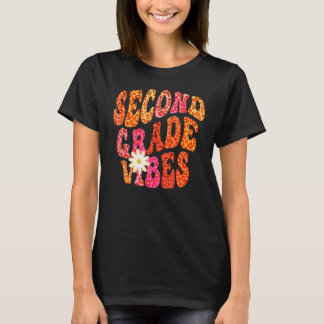 T-shirt Automne DEUXIÈME GRADE VIBES Enseignant Paix Amour