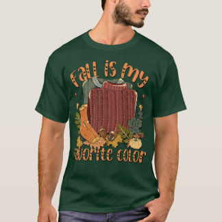 T-shirt Automne Est Ma Couleur Favorite Pour Femmes Mignon