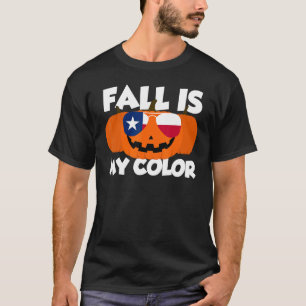 T-shirt Automne Est Ma Couleur Thanksgiving Citrouille Tex