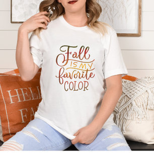 T-shirt Automne est Mon Chandail d'automne préféré Couleur