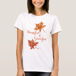 T-shirt Automne Feuillage d'automne Amitié Action de grâce