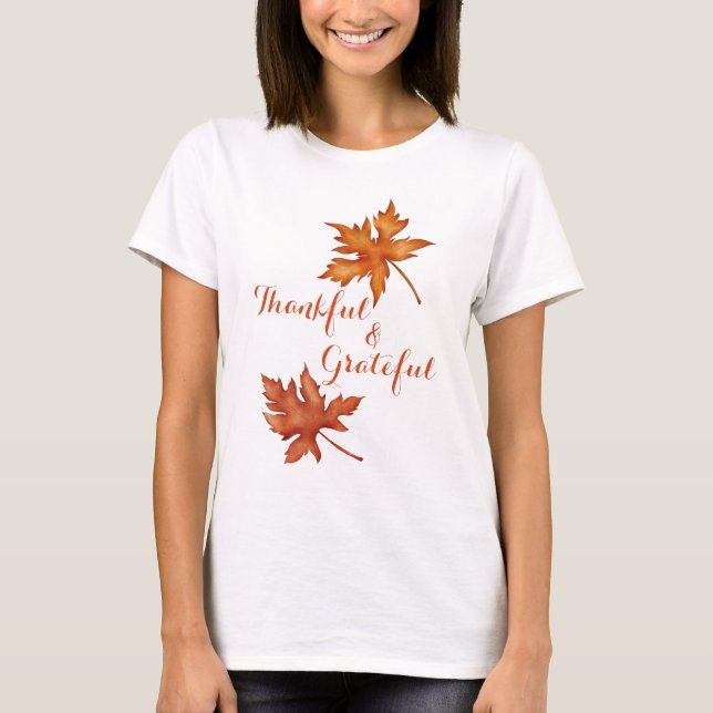 T-shirt Automne Feuillage d'automne Amitié Action de grâce (Devant)