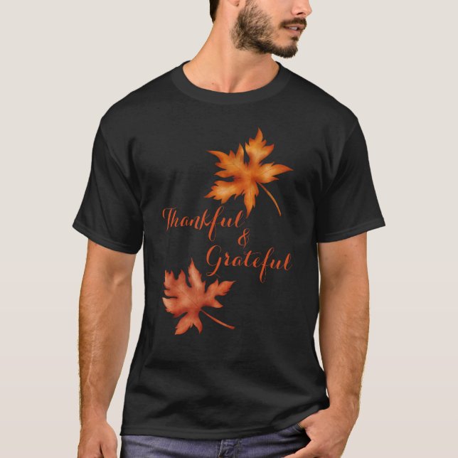 T-shirt Automne Feuillage d'automne Amitié Action de grâce (Devant)