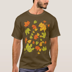 T-shirt Automne Feuilles Botanique Nature Colorée Automne