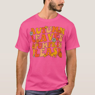 T-shirt Automne Feuilles Citrouille S'Il Vous Plaît Automn