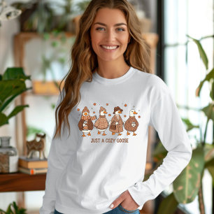 T-shirt Automne Juste une oie douillette