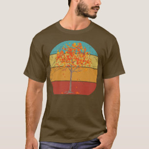 T-shirt Automne Lover Nature Forêt Feuilles d'automne Retr