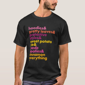 T-shirt Automne Noir Chute Noire