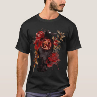T-shirt Automne Oracle Crow Pomegranit Aquarelle