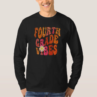 T-shirt Automne QUATRIÈME GRADE VIBES Enseignant Paix Amou