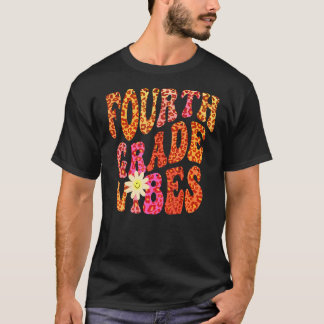 T-shirt Automne QUATRIÈME GRADE VIBES Enseignant Paix Amou