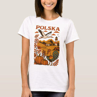 T-shirt Automne rural folklorique polonais