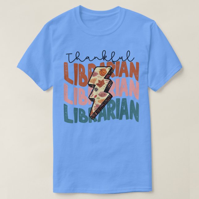 T-shirt Automne Saison Automne Merci Bibliothécaire Thanks (Design devant)