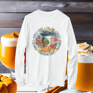 T-shirt Automne Saison du cidre de pomme mot art