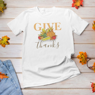 T-shirt Automne Thanksgiving Cornucopia Donner Merci