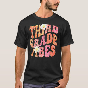 T-shirt Automne TROISIÈME GRADE VIBES Rétro 3ème Gr Couleu