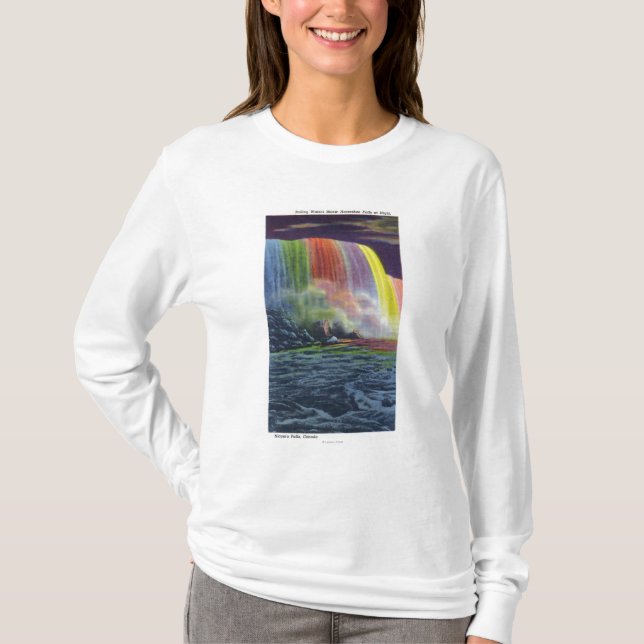 T-shirt Automnes de fer à cheval illuminés la nuit (Devant)