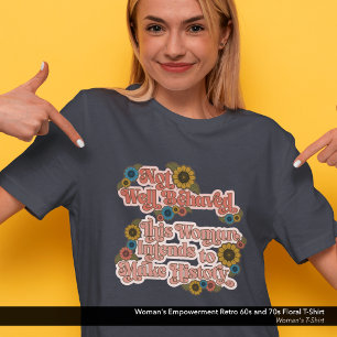 T-shirt Autonomisation des femmes dans les années 60 rétro