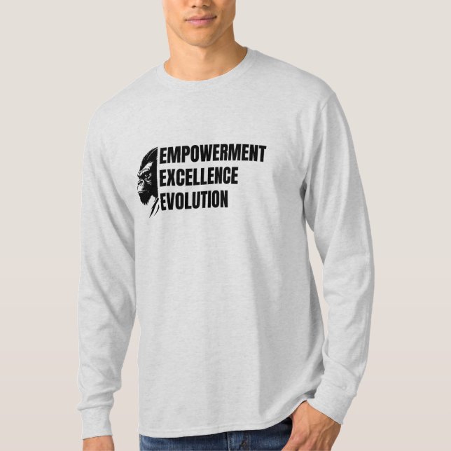 T-shirt Autonomisation. Excellence. Évolution. (Devant)