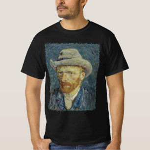 T-shirt Autoportrait de Vincent van Gogh au chapeau de feu