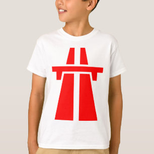 T-shirt Autoroute, Autoroute, Autobahn - Rouge