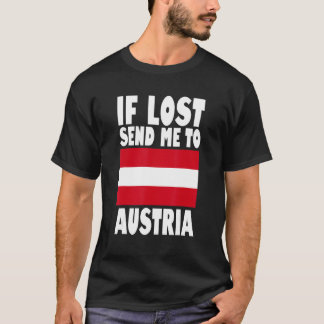 T-shirt Autriche Drapeau Design Si perdu envoyer-moi en Au