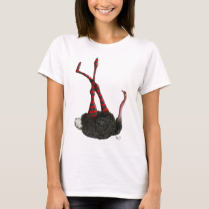 T-shirt Autruche avec les guêtres rayées