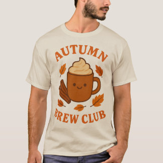 T-shirt Autumn Brew Club - Citrouille Spice Latte Design
