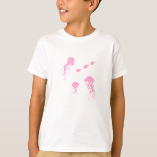 T-shirt aux créatures marines à pois roses fantais
