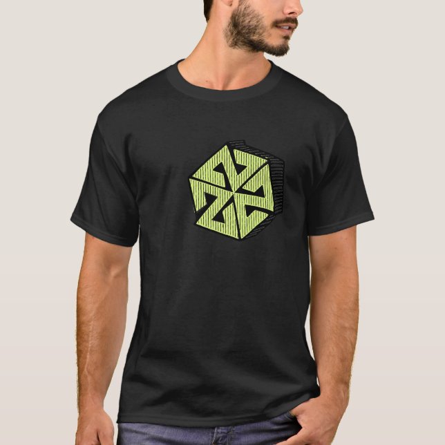 T-shirt AV7 Blockprint par Tyrel Thornton (Devant)